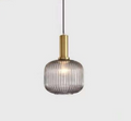 Aurora Globe Ribbed Pendant Light