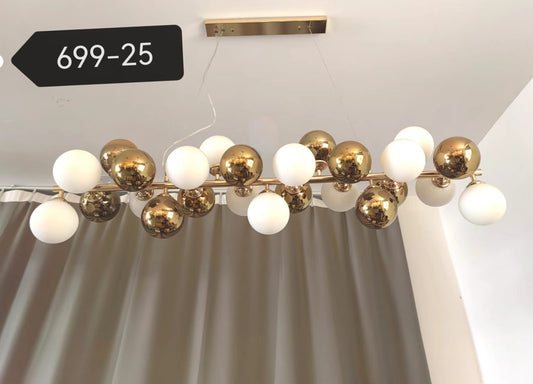 Modern Gold Globe Chandelier – Luxury LED Pendant Light