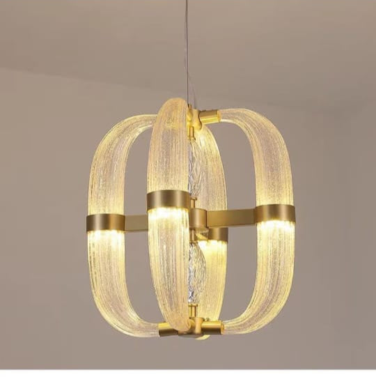 Luxe Oval Crystal Chandelier