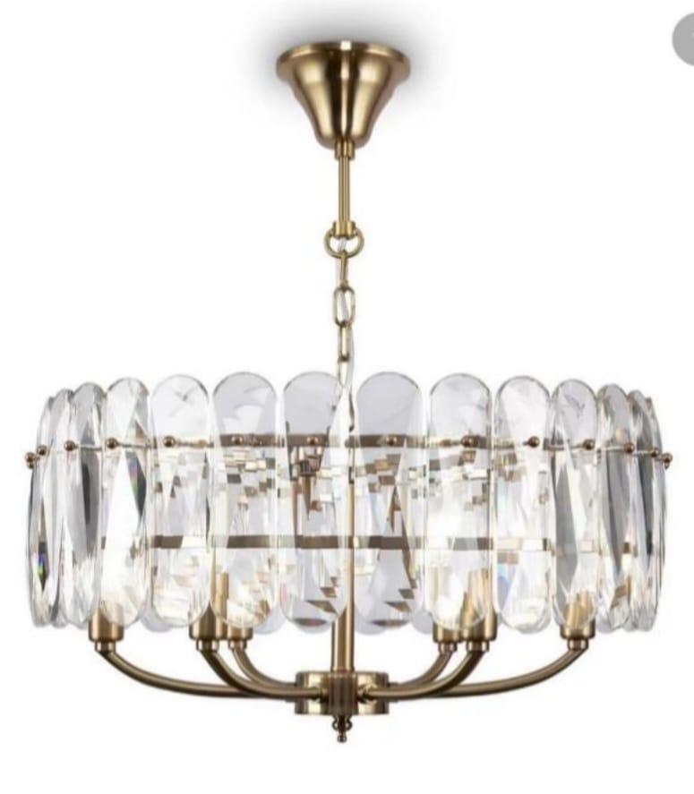 Crystal Elegance Gold Chandelier