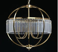 Golden Orbit Crystal Chandelier