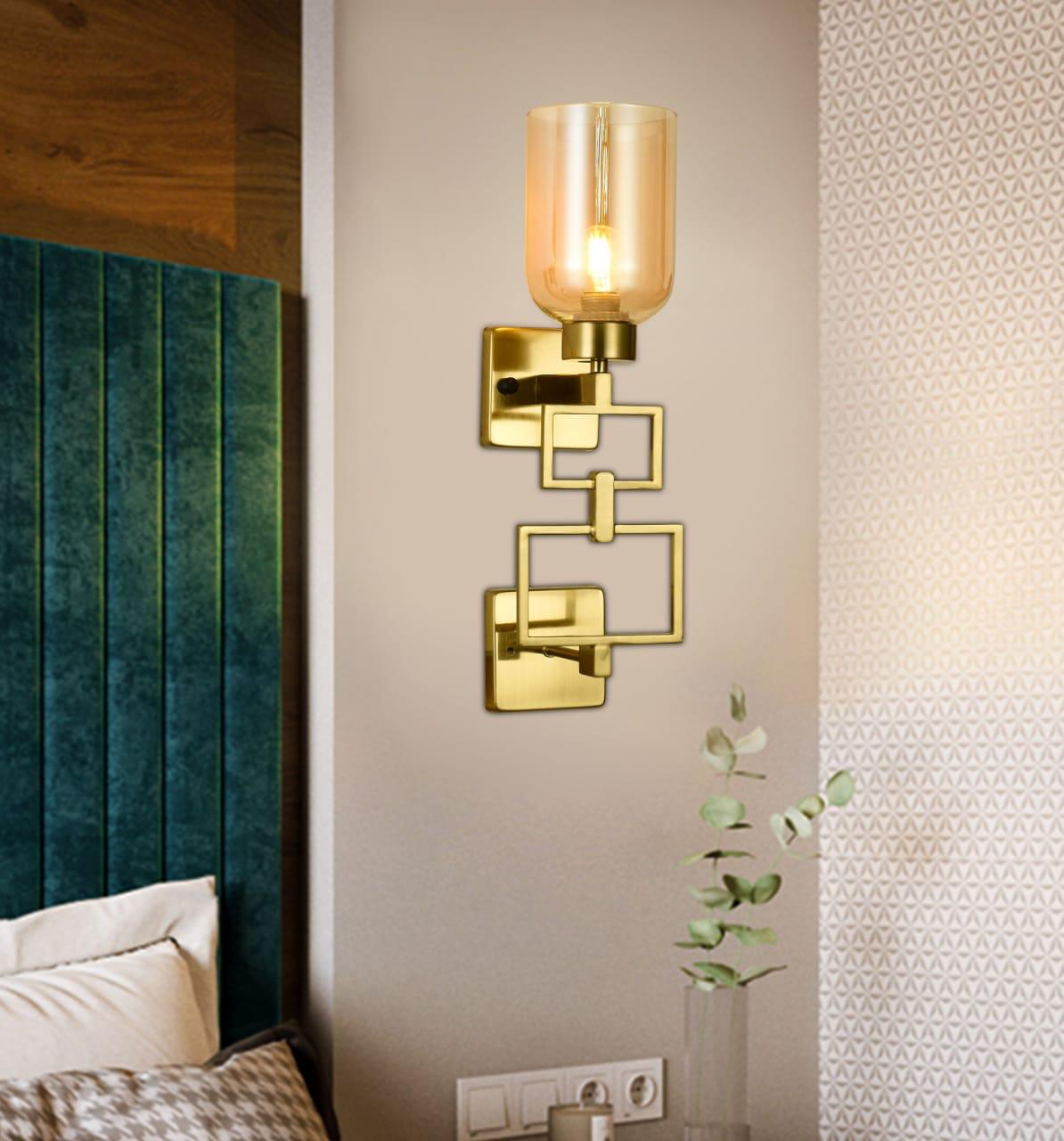 Luxury Geometric Gold Wall Sconce