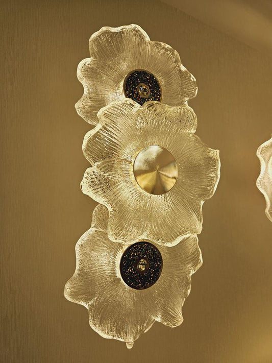 Floral Elegance Crystal Wall Sconce