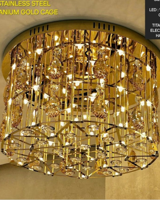 Titanium Gold Luxury Crystal Chandelier