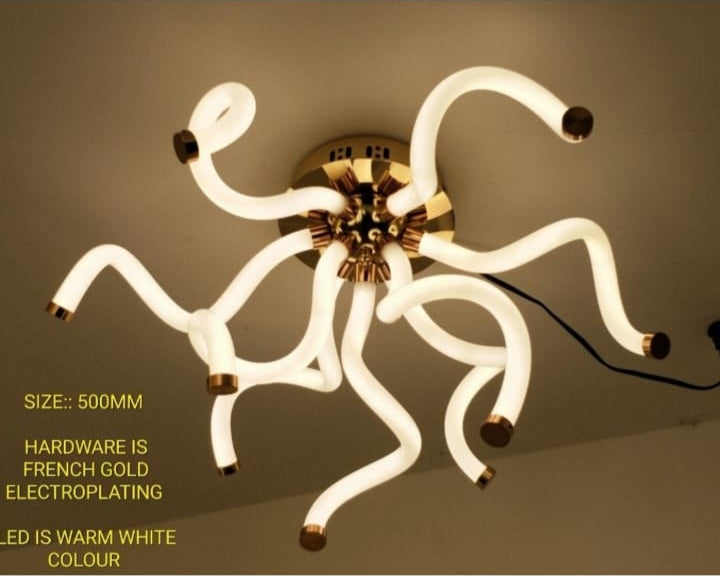 Modern French Gold LED Ceiling Light