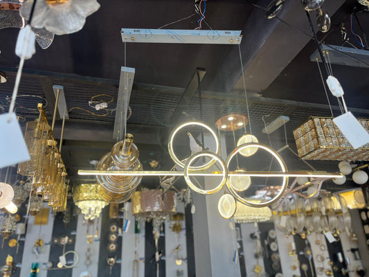 Modern Gold LED Ring Chandelier